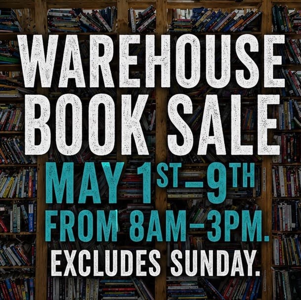 📚 Get ready! 📚 
Starting on Friday our warehouse sale is happening again! May 1st -9th from 8am-3pm (Excludes Sunday). Everything is half off...nonfiction, fiction, DVDs, VHS, Comics, Kids, and Young Adult. Plus bundle deals which are up to 80% off. Find us at 4560 Highway 412 in Siloam Springs!